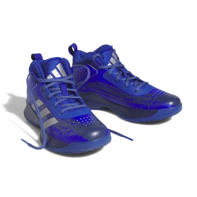 adidas Halowe buty do gry Cross Em Up 5 Wide (wytrzymałe, szeroki krój) niebieskie dziecięce